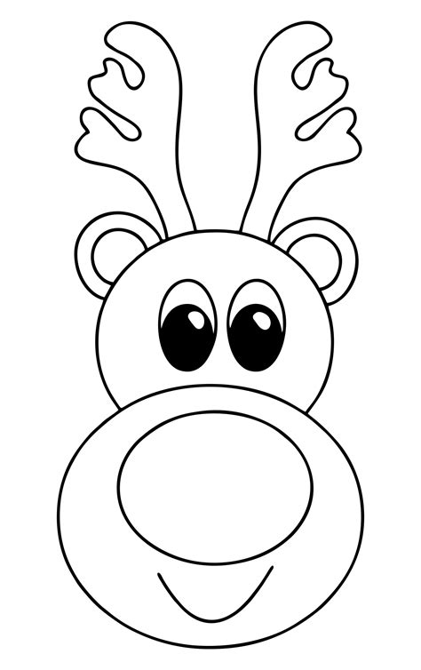 Printable Reindeer Head